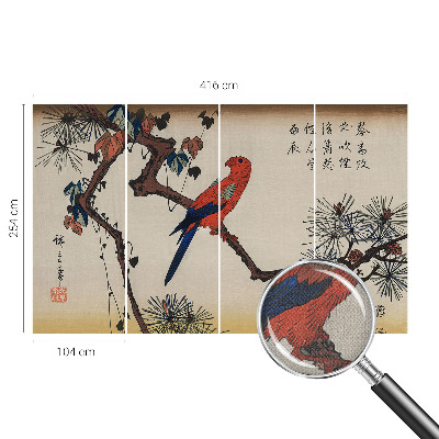 Papel de parede autocolante Um pássaro num galho