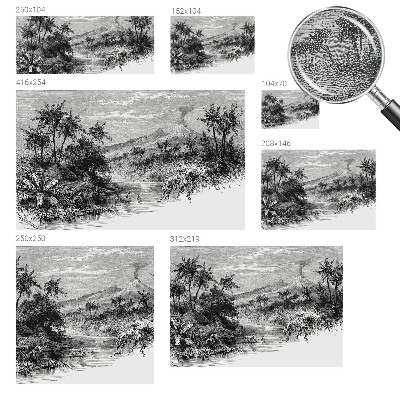 Papel de parede 3D com estampa panorama exótico