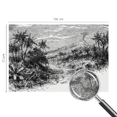 Papel de parede 3D com estampa panorama exótico