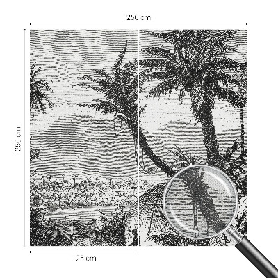 Papel de parede para criança oásis tropical