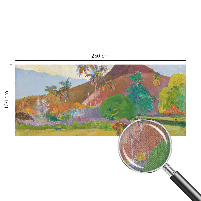 Papel de parede autocolante para sala com estampa de natureza exótica
