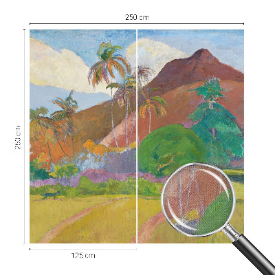 Papel de parede autocolante para sala com estampa de natureza exótica