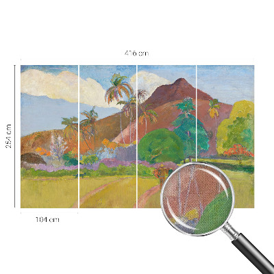 Papel de parede autocolante para sala com estampa de natureza exótica