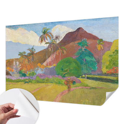 Papel de parede autocolante para sala com estampa de natureza exótica