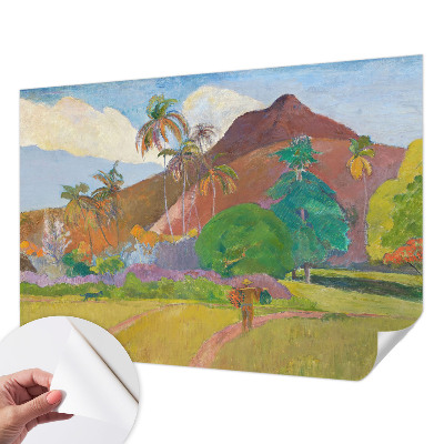 Papel de parede autocolante para sala com estampa de natureza exótica