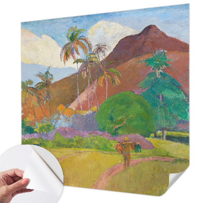 Papel de parede autocolante para sala com estampa de natureza exótica