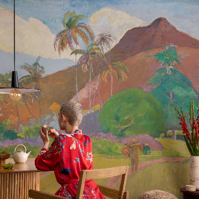 Papel de parede autocolante para sala Natureza exótica