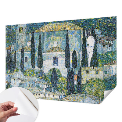 Papel de parede autocolante para quarto com estampa de casas de cipreste