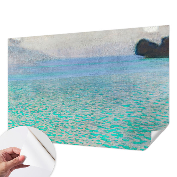 Papel de parede 3D com padrão em tons de água turquesa