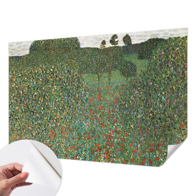 Papel de parede infantil com estampa de prado florido