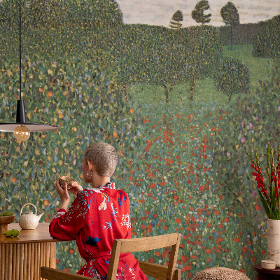 Papel de parede infantil Prado florido