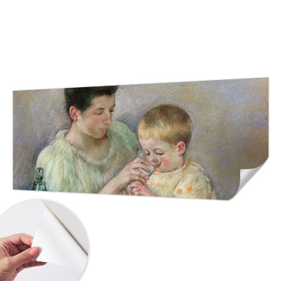 Papel de parede autocolante para sala com tema de cuidados parentais