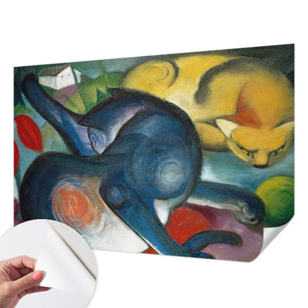 Papel de parede autocolante para quarto Arte de gato