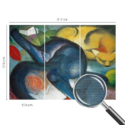 Papel de parede autocolante para quarto Arte de gato