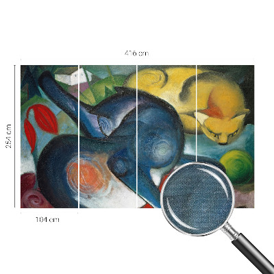 Papel de parede autocolante para quarto Arte de gato
