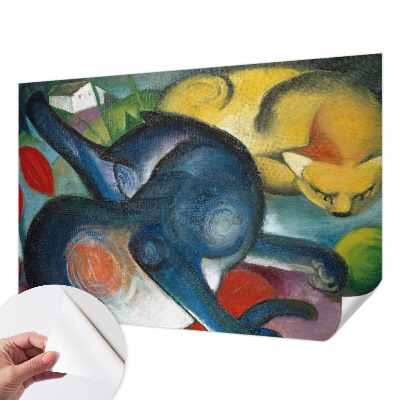 Papel de parede autocolante para quarto com estampa de gato