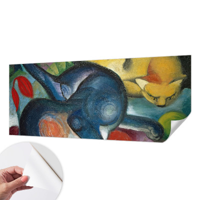 Papel de parede autocolante para quarto com estampa de gato