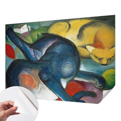Papel de parede autocolante para quarto Arte de gato