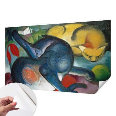 Papel de parede autocolante para quarto com estampa de gato
