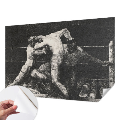 Autocolante de parede fotográfico com imagem de um duelo entre boxeadores
