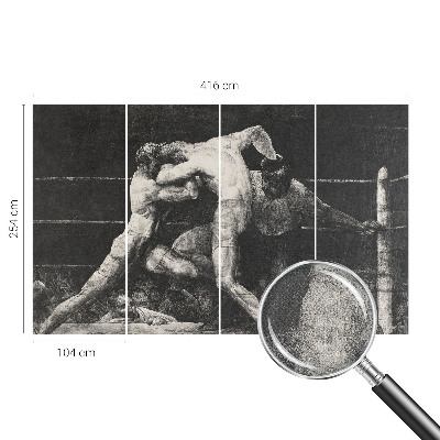 Autocolante de parede fotográfico com imagem de um duelo entre boxeadores