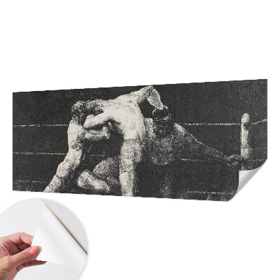 Autocolante de parede fotográfico com imagem de um duelo entre boxeadores