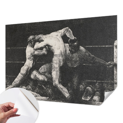 Autocolante de parede fotográfico com imagem de um duelo entre boxeadores