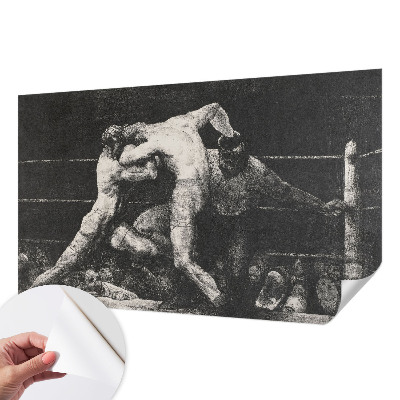 Autocolante de parede fotográfico com imagem de um duelo entre boxeadores