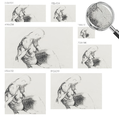 Papel de parede autocolante Esboço masculino