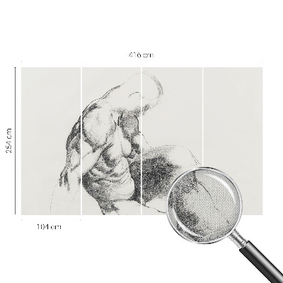 Papel de parede autocolante Esboço masculino