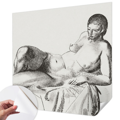 Papel de parede 3D com padrão de nu artístico