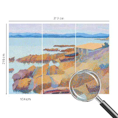 Papel de parede para criança com estampa vista para o mar
