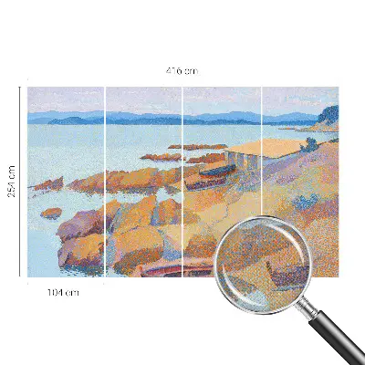 Papel de parede para criança com estampa vista para o mar