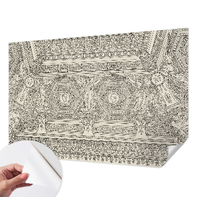 Papel de parede infantil com ornamento clássico