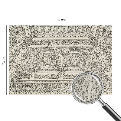 Papel de parede infantil com ornamento clássico