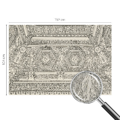 Papel de parede infantil com ornamento clássico