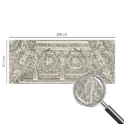Papel de parede infantil com ornamento clássico