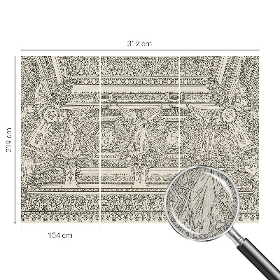 Papel de parede infantil com ornamento clássico