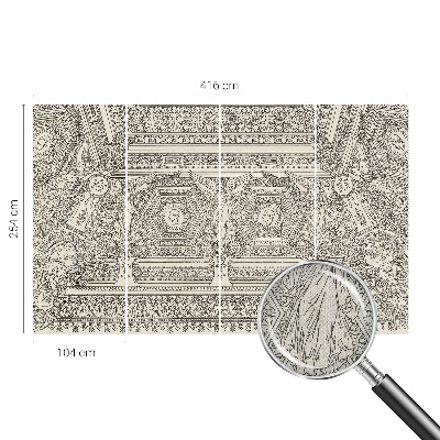 Papel de parede infantil com ornamento clássico