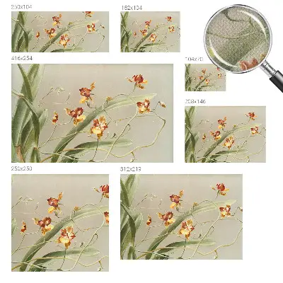 Papel de parede autocolante para quarto com estampa de orquídeas clássicas