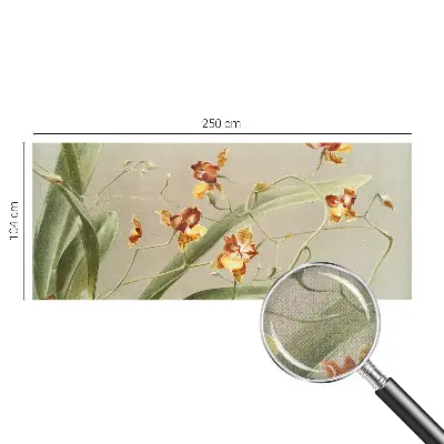 Papel de parede autocolante para quarto com estampa de orquídeas clássicas