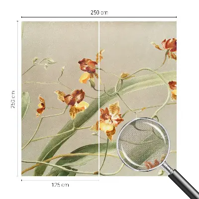 Papel de parede autocolante para quarto com estampa de orquídeas clássicas