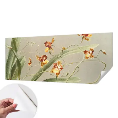 Papel de parede autocolante para quarto com estampa de orquídeas clássicas