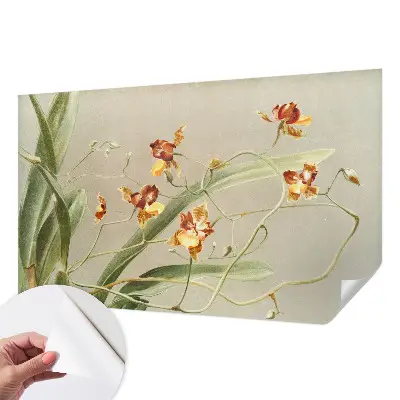 Papel de parede autocolante para quarto com estampa de orquídeas clássicas