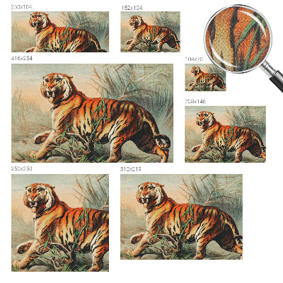 Autocolante de parede fotográfico com estampa de tigre em motivo natural