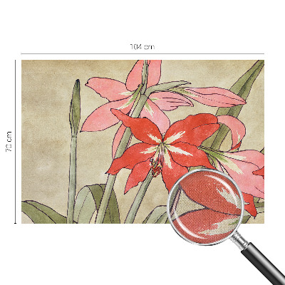 Papel de parede autocolante com estampa de flores de lírio-de-um-dia