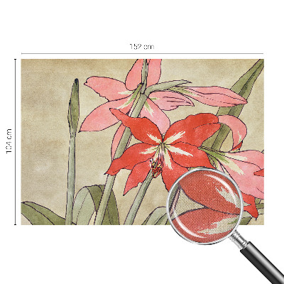 Papel de parede autocolante com estampa de flores de lírio-de-um-dia