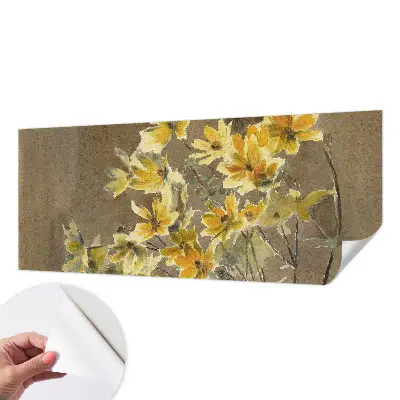 Papel de parede 3D com estampa de buquê ensolarado