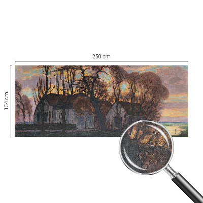 Papel de parede para criança com estampa de paisagem noturna