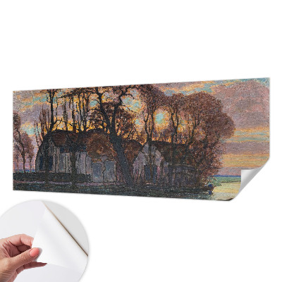 Papel de parede para criança com estampa de paisagem noturna
